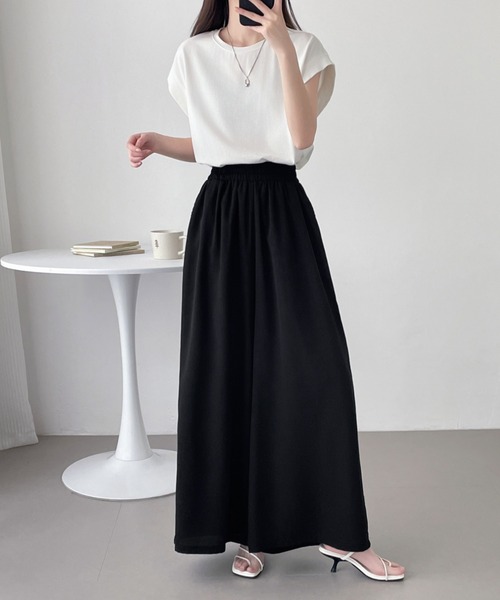 ABITOKYO（アビトーキョー）の「ルーズシルエットワイドパンツ（その他パンツ・レディース・アイボリー/オレンジ/ブラック・L/XL/M）」の20枚目の写真