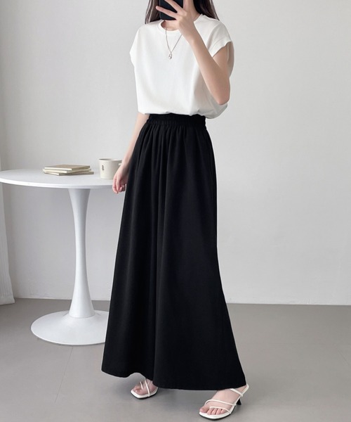 ABITOKYO（アビトーキョー）の「ルーズシルエットワイドパンツ（その他パンツ・レディース・アイボリー/オレンジ/ブラック・L/XL/M）」の21枚目の写真