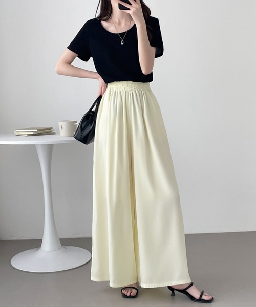 ABITOKYO（アビトーキョー）の「ルーズシルエットワイドパンツ（その他パンツ・レディース・アイボリー/オレンジ/ブラック・L/XL/M）」の12枚目の写真