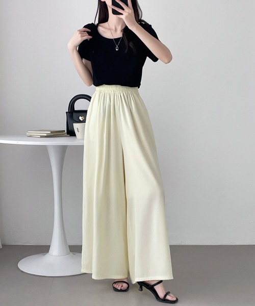 ABITOKYO（アビトーキョー）の「ルーズシルエットワイドパンツ（その他パンツ・レディース・アイボリー/オレンジ/ブラック・L/XL/M）」の13枚目の写真