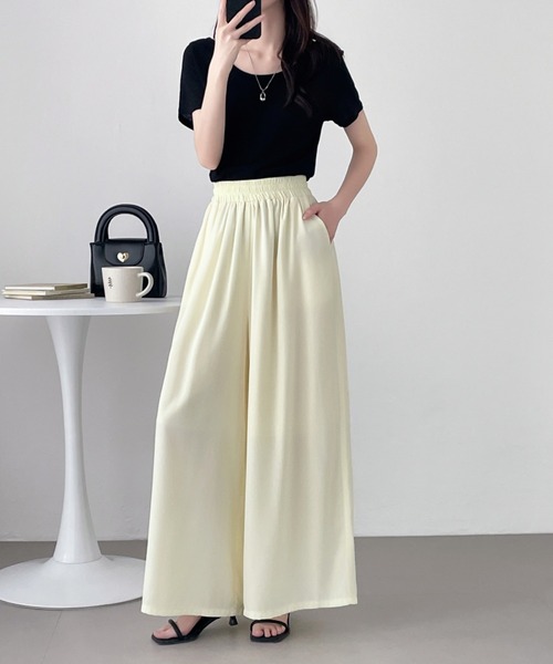 ABITOKYO（アビトーキョー）の「ルーズシルエットワイドパンツ（その他パンツ・レディース・アイボリー/オレンジ/ブラック・L/XL/M）」の17枚目の写真