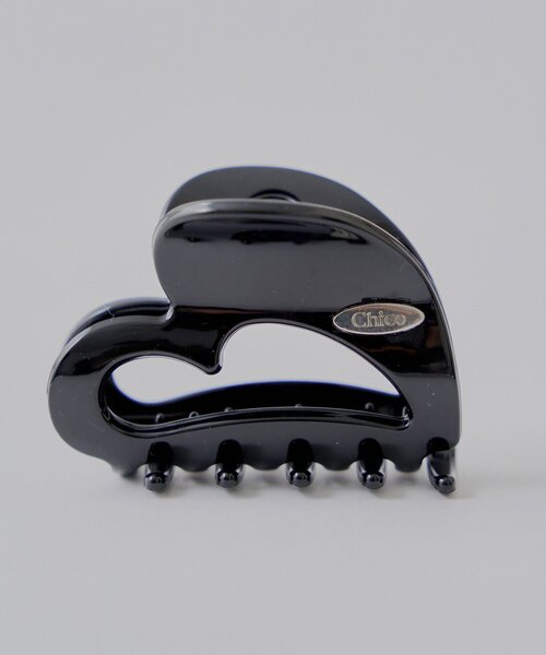 Chico（チコ）の「プレート付きハートヘアクリップ（バレッタ/ヘアクリップ・レディース・ブラック/ホワイト/ピンク・FREE）」の3枚目の写真