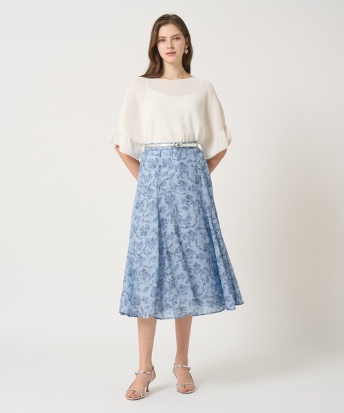 ANAYI（アナイ）の「和紙ガーターフリル袖プルオーバー（ニット/セーター・レディース・ホワイト/ホワイト系その他/ベージュ/ブルー・38/36）」の17枚目の写真