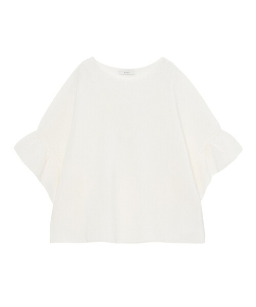 ANAYI（アナイ）の「和紙ガーターフリル袖プルオーバー（ニット/セーター・レディース・ホワイト/ホワイト系その他/ベージュ/ブルー・38/36）」の19枚目の写真