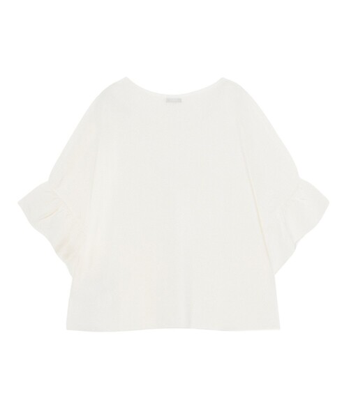 ANAYI（アナイ）の「和紙ガーターフリル袖プルオーバー（ニット/セーター・レディース・ホワイト/ホワイト系その他/ベージュ/ブルー・38/36）」の20枚目の写真