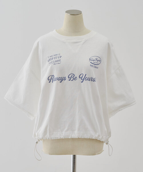 Another Branch olive des olive(アナザーブランチオリーブデオリーブ)の「裾ドロストロゴデザインプルオーバー(Tシャツ/カットソー・レディース・チャコールグレー/ピンク/ブルー/オフホワイト・FREE)」の15枚目の写真