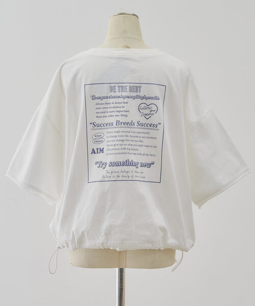 Another Branch olive des olive(アナザーブランチオリーブデオリーブ)の「裾ドロストロゴデザインプルオーバー(Tシャツ/カットソー・レディース・チャコールグレー/ピンク/ブルー/オフホワイト・FREE)」の16枚目の写真