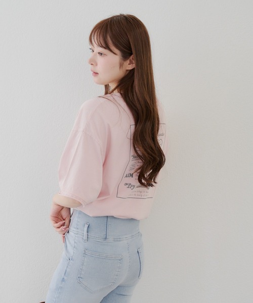 Another Branch olive des olive(アナザーブランチオリーブデオリーブ)の「裾ドロストロゴデザインプルオーバー(Tシャツ/カットソー・レディース・チャコールグレー/ピンク/ブルー/オフホワイト・FREE)」の17枚目の写真