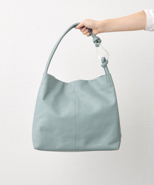 本革》しずくパーツワンハンドルバッグ