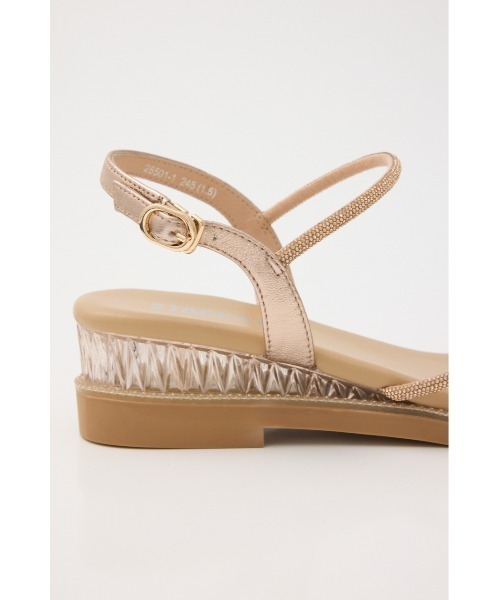 STACCATO(スタッカート)の「プルスコードストラップシャイニーフラット2(サンダル・レディース・シルバー/ゴールド・22.5cm/23.5cm/24.5cm/23.0cm/24.0cm)」の9枚目の写真
