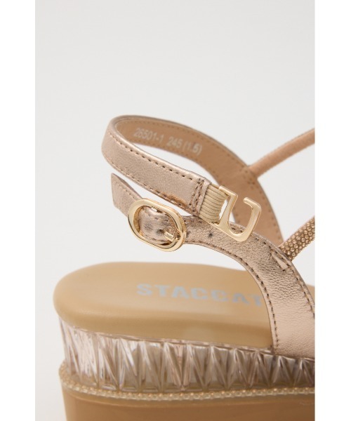 STACCATO(スタッカート)の「プルスコードストラップシャイニーフラット2(サンダル・レディース・シルバー/ゴールド・22.5cm/23.5cm/24.5cm/23.0cm/24.0cm)」の12枚目の写真