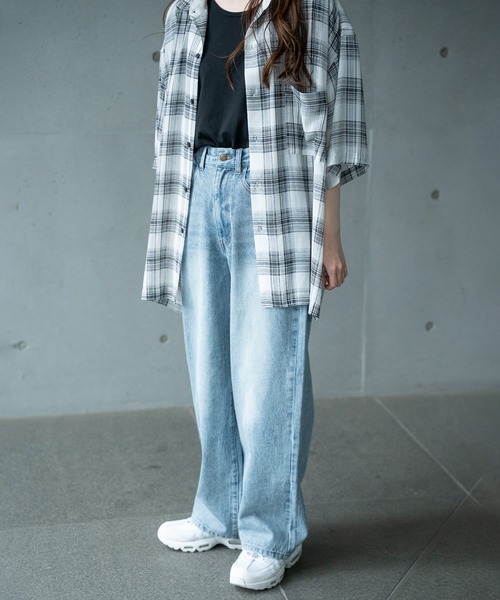 RATTLE TRAP(ラトルトラップ)の「ヴィンテージライク シアーレギュラーカラー半袖 チェックシャツ(シャツ/ブラウス・メンズ・ホワイト系その他/ブラック系その他・S/M/L/LL)」の13枚目の写真