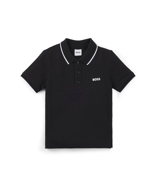 BOSS(ボス)の「キッズ ポロシャツ コットンピケ プリントロゴ(ポロシャツ・キッズ・ブラック・114/100/110/140/150/125)」の1枚目の写真