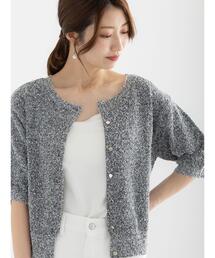 Te chichi | 前後2WAYシャギー5分袖カーディガン(カーディガン/ボレロ)