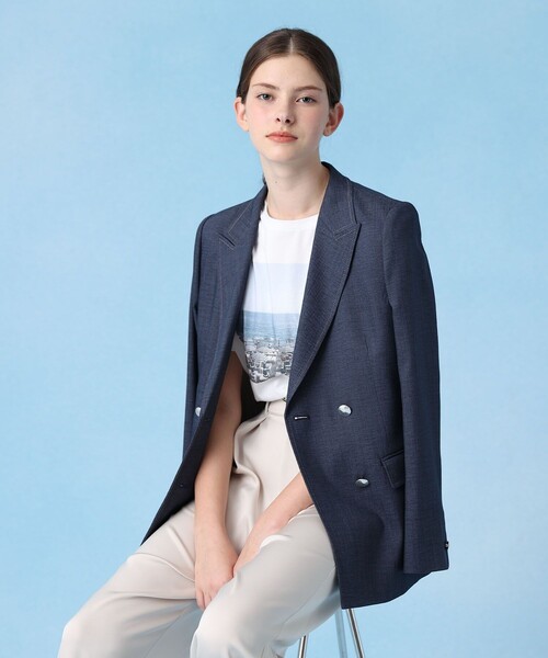 ANAYI新品未使用タグ付　オックスストレッチダブルジャケット セール】【セットアップ対応商品】オックスストレッチダブルジャケット