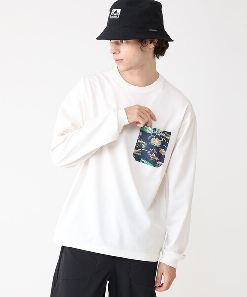Columbia(コロンビア)の「速乾 UVカット Columbia/ ヤングストリートロングスリーブクルー /コロンビア(Tシャツ/カットソー・メンズ・ホワイト/ネイビー/ブラック/ブラック系その他/グレー/ブルーグリーン/ホワイト系その他/ブラック系その他2/グリーン/ライトオリーブ・S/M/L/XL)」の2枚目の写真