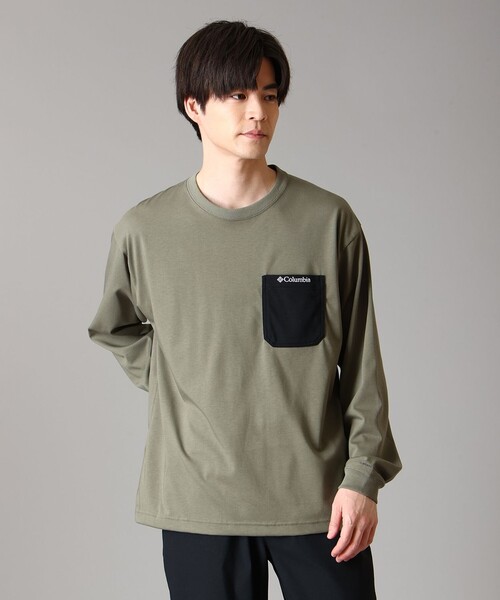 Columbia(コロンビア)の「速乾 UVカット Columbia/ ヤングストリートロングスリーブクルー /コロンビア(Tシャツ/カットソー・メンズ・ホワイト/ネイビー/ブラック/ブラック系その他/グレー/ブルーグリーン/ホワイト系その他/ブラック系その他2/グリーン/ライトオリーブ・S/M/L/XL)」の8枚目の写真