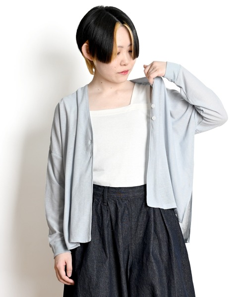 MARAI（マーライ）の「UVカット長袖カーディガン（カーディガン/ボレロ・レディース・ラベンダー/ブルーグレー/ブラック/ライム/ライトグレー・FREE）」の20枚目の写真