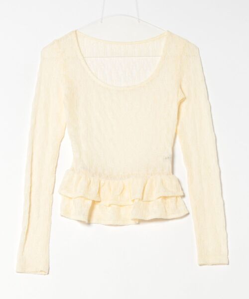 VIBGYOR（ヴィブジョー）の「【LAMPOON】ストールセットレースフリルブラウス（シャツ/ブラウス・レディース・アイボリー/ホワイト・MEDIUM/LARGE/SMALL）」の10枚目の写真