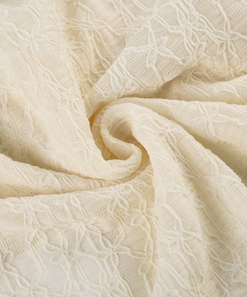 VIBGYOR（ヴィブジョー）の「【LAMPOON】ストールセットレースフリルブラウス（シャツ/ブラウス・レディース・アイボリー/ホワイト・MEDIUM/LARGE/SMALL）」の6枚目の写真