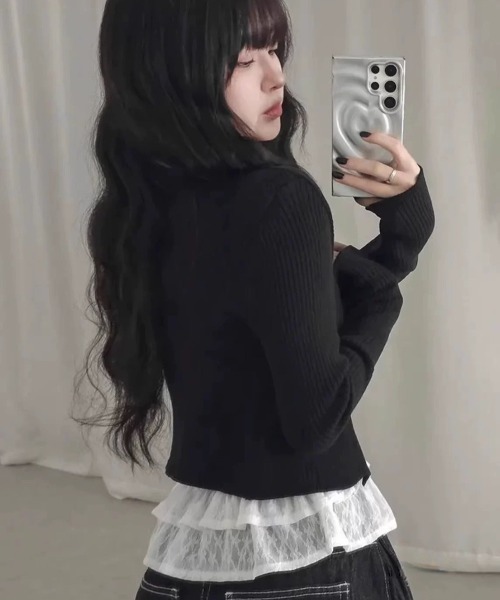 VIBGYOR（ヴィブジョー）の「【LAMPOON】ストールセットレースフリルブラウス（シャツ/ブラウス・レディース・アイボリー/ホワイト・MEDIUM/LARGE/SMALL）」の13枚目の写真