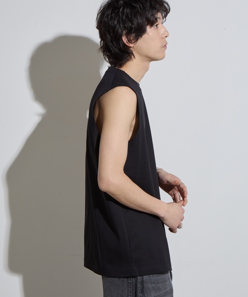 SLICK(スリック)の「【SLICK/スリック】Compact Honeycomb Sleeveless T-Shirt / コンパクトサーマルスリーブレスTシャツ/ハニカム / ノースリーブTシャツ(Tシャツ/カットソー・メンズ・ブラック/ホワイト/ネイビー・1/2/3)」の13枚目の写真