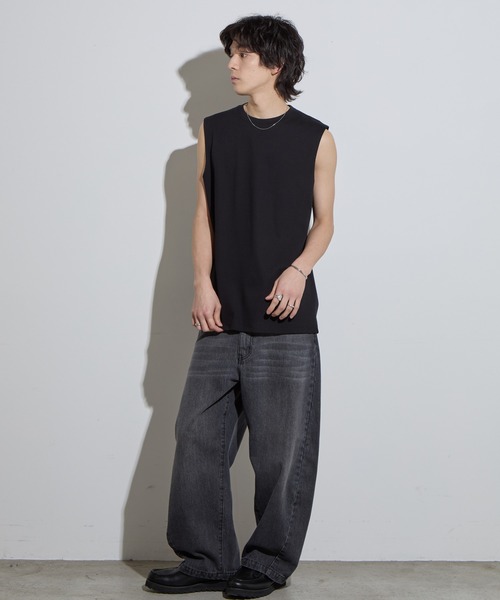 SLICK(スリック)の「【SLICK/スリック】Compact Honeycomb Sleeveless T-Shirt / コンパクトサーマルスリーブレスTシャツ/ハニカム / ノースリーブTシャツ(Tシャツ/カットソー・メンズ・ブラック/ホワイト/ネイビー・1/2/3)」の15枚目の写真