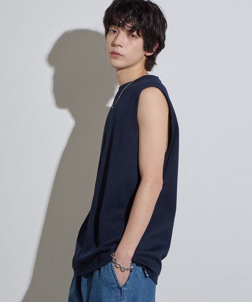 SLICK(スリック)の「【SLICK/スリック】Compact Honeycomb Sleeveless T-Shirt / コンパクトサーマルスリーブレスTシャツ/ハニカム / ノースリーブTシャツ(Tシャツ/カットソー・メンズ・ブラック/ホワイト/ネイビー・1/2/3)」の19枚目の写真