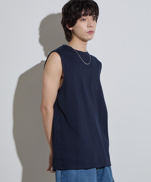SLICK(スリック)の「【SLICK/スリック】Compact Honeycomb Sleeveless T-Shirt / コンパクトサーマルスリーブレスTシャツ/ハニカム / ノースリーブTシャツ(Tシャツ/カットソー・メンズ・ブラック/ホワイト/ネイビー・1/2/3)」の20枚目の写真