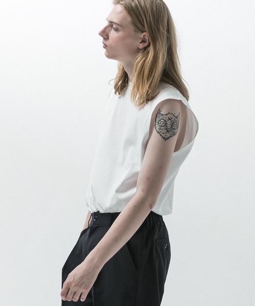 SLICK(スリック)の「【SLICK/スリック】Compact Honeycomb Sleeveless T-Shirt / コンパクトサーマルスリーブレスTシャツ/ハニカム / ノースリーブTシャツ(Tシャツ/カットソー・メンズ・ブラック/ホワイト/ネイビー・1/2/3)」の4枚目の写真