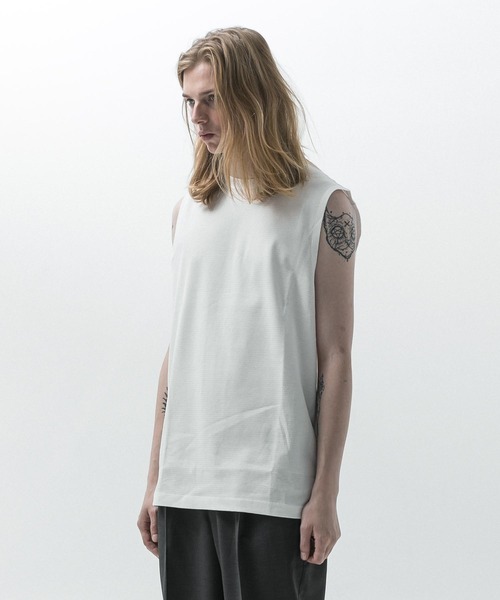 SLICK(スリック)の「【SLICK/スリック】Compact Honeycomb Sleeveless T-Shirt / コンパクトサーマルスリーブレスTシャツ/ハニカム / ノースリーブTシャツ(Tシャツ/カットソー・メンズ・ブラック/ホワイト/ネイビー・1/2/3)」の5枚目の写真