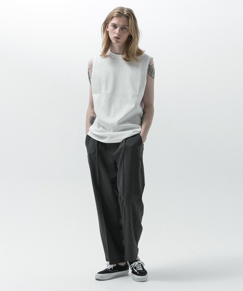 SLICK(スリック)の「【SLICK/スリック】Compact Honeycomb Sleeveless T-Shirt / コンパクトサーマルスリーブレスTシャツ/ハニカム / ノースリーブTシャツ(Tシャツ/カットソー・メンズ・ブラック/ホワイト/ネイビー・1/2/3)」の9枚目の写真