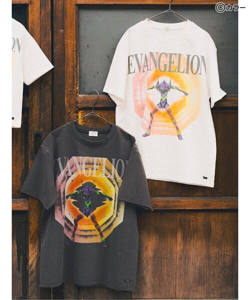 F.O.KIDS（エフオーキッズ）の「【エヴァンゲリオン】グラフィックTシャツB（オトナ）（Tシャツ/カットソー・メンズ・ブラック/オフホワイト・LARGE/MEDIUM）」の3枚目の写真