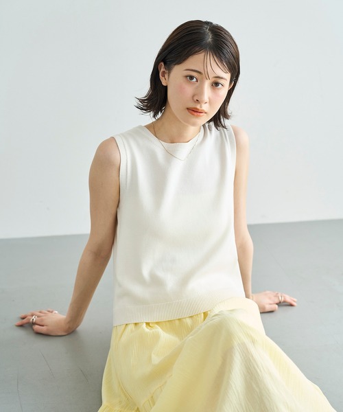 meilmada(メイルマダ)の「ノースリーブショートニット(ニット/セーター・レディース・ブラック/ホワイト・FREE)」の12枚目の写真