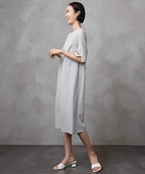 MICHEL KLEIN（ミッシェル・クラン）の「[機能性素材]ドライワンピース(セットアップ対応)（ワンピース・レディース・グレー/ブラック・38）」の8枚目の写真