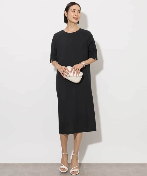 MICHEL KLEIN（ミッシェル・クラン）の「[機能性素材]ドライワンピース(セットアップ対応)（ワンピース・レディース・グレー/ブラック・38）」の9枚目の写真