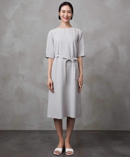 MICHEL KLEIN（ミッシェル・クラン）の「[機能性素材]ドライワンピース(セットアップ対応)（ワンピース・レディース・グレー/ブラック・38）」の14枚目の写真