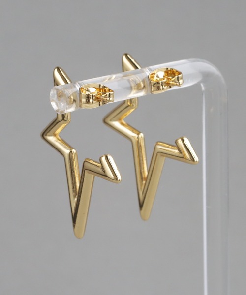 abaskdesign(アバスクデザイン)の「金属アレルギー対応 シャープスターピアス(ピアス(両耳用)・レディース・シルバー/ゴールド・FREE)」の9枚目の写真