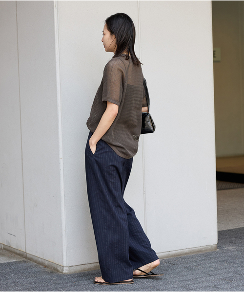 JOURNAL STANDARD(ジャーナルスタンダード)の「メッシュ TEE(Tシャツ/カットソー・レディース・ベージュ/ブラック系その他・FREE)」の5枚目の写真