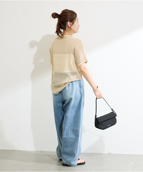 JOURNAL STANDARD(ジャーナルスタンダード)の「メッシュ TEE(Tシャツ/カットソー・レディース・ベージュ/ブラック系その他・FREE)」の10枚目の写真