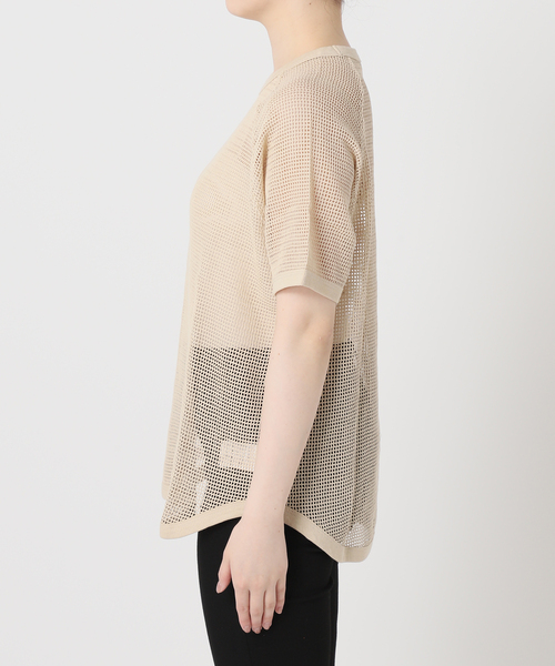 JOURNAL STANDARD(ジャーナルスタンダード)の「メッシュ TEE(Tシャツ/カットソー・レディース・ベージュ/ブラック系その他・FREE)」の16枚目の写真