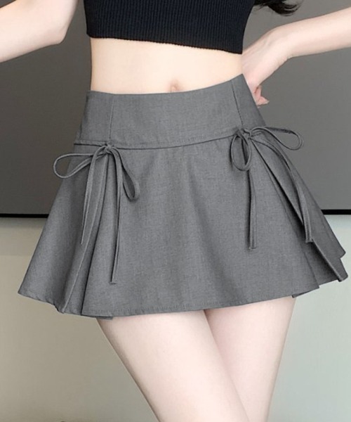 セール】リボンミニスカート インナーパンツ付き（スカート