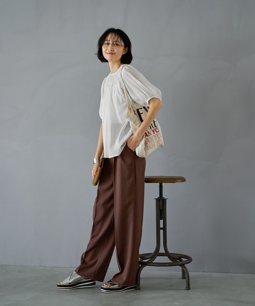 シャリ感シアーピンタックブラウス（シャツ/ブラウス）｜STYLE
