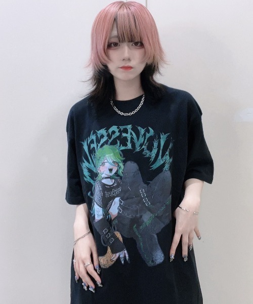 NOVESSEL/ノベセル』イラストプリントTシャツ/ハーフスリーブ