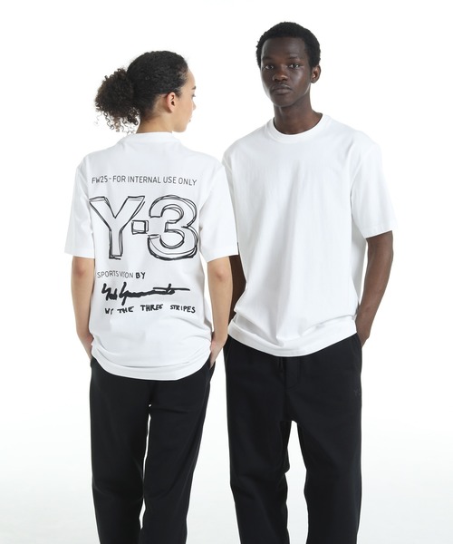 Y-3 FW25 White cotton t-shirt (KB2607 COREWHITE)