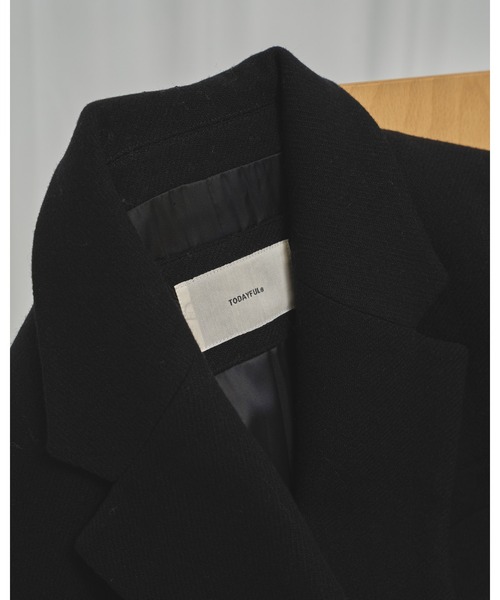 TODAYFUL（トゥデイフル）の「TODAYFUL Wool 100　 Chester Coat（その他アウター・レディース・ブラック/ダークブラウン・36/38）」の8枚目の写真