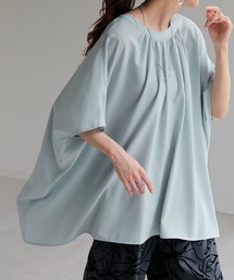 シワになりにくい ギャザーブラウス