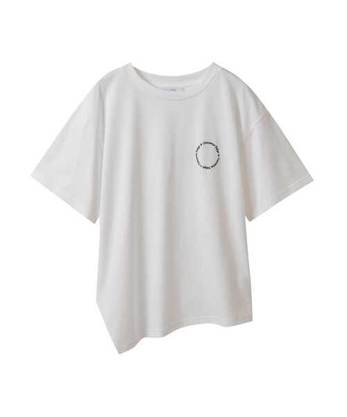 CONVERSE TOKYO（コンバーストウキョウ）の「ASYMMETRY EMBROIDERY LOGO TEE（Tシャツ/カットソー・レディース・ミント/チャコールグレー/ホワイト・FREE）」の2枚目の写真