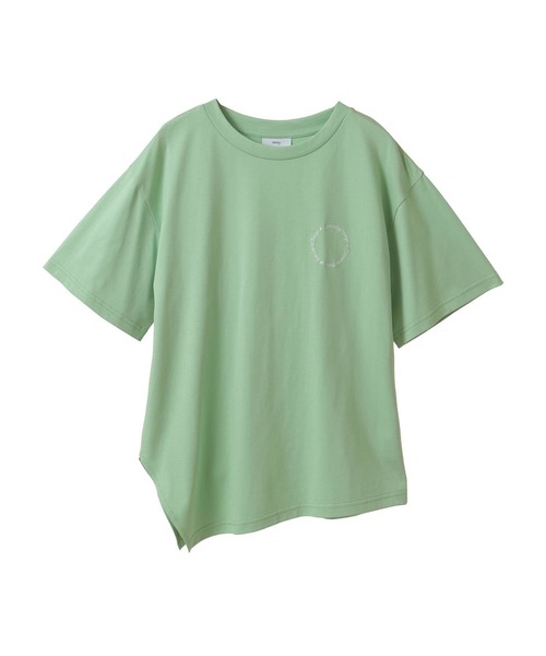 CONVERSE TOKYO（コンバーストウキョウ）の「ASYMMETRY EMBROIDERY LOGO TEE（Tシャツ/カットソー・レディース・ミント/チャコールグレー/ホワイト・FREE）」の14枚目の写真