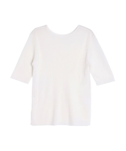 ELENDEEK(エレンディーク)の「2WAYシアーニット【洗濯機洗い可】(ニット/セーター・レディース・イエロー/ブラウン/ブラック/オフホワイト・FREE)」の2枚目の写真